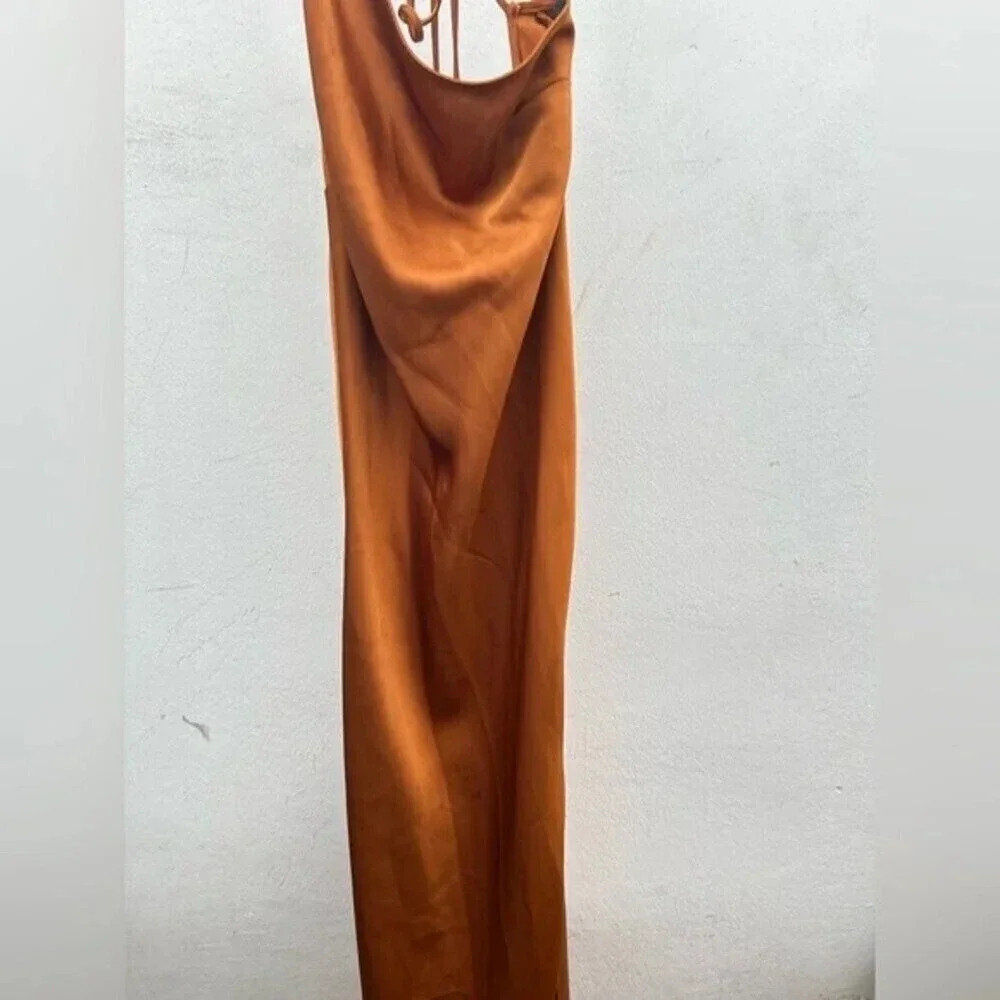 Revolve Mara Midi Dress NBD size small, color copper / gold - Picture 6 of 11